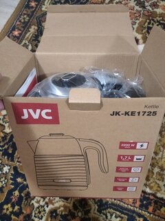 Чайник электрический JVC, JK-KE1725, серый, 1.7 л, 2200 Вт, скрытый нагревательный элемент, нержавеющая сталь - фото 1 от пользователя