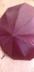 Зонт унисекс, механический, 10 спиц, 60 см, полиэстер, бордовый, Y822-060 - фото 5 от пользователя