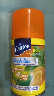 Освежитель воздуха Chirton, 250 мл, Fresh Line Цитрусовый фреш, сменный, сухое распыление - фото 1 от пользователя