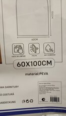 Чехол для одежды 60х100 см, пластик, без кармана, Y822-021 - фото 3 от пользователя