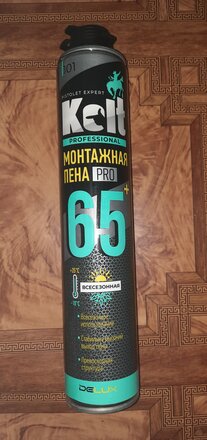 Пена монтажная Kolt, профессиональная, 65 л, 1 л, всесезонная - фото 6 от пользователя