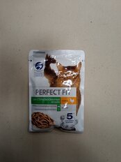 Корм для животных Perfect Fit, 75 г, для стерилизованных кошек и кастрированных котов, кусочки в соусе, курица, N1798 - фото 7 от пользователя