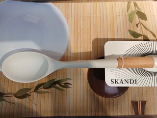 Ложка поварская для кухни, бамбук, силикон, навеска, белая, Daniks, Skandi, WFCFA-0037-4 - фото 4 от пользователя