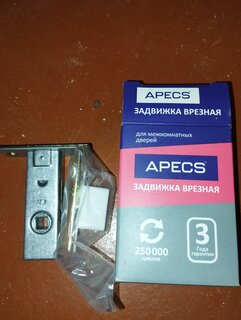 Защелка врезная, Apecs, L-0126-G, 00015964, язычок металлический, без завертки, золото - фото 3 от пользователя