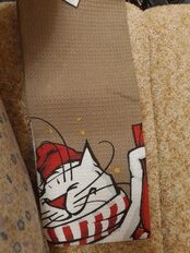 Полотенце кухонное 35х60 см, 270 г/м2, 100% хлопок, Новогодние краски Котик с подарками, Узбекистан, AI-1504020 - фото 6 от пользователя