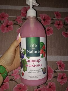 Крем-мыло Freshweek, Life&amp;Nature, 1 л, Инжир и малина - фото 4 от пользователя