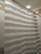Штора для ванн 200х180 см, Peva, Полосы, капучино, STSC2828C - фото 7 от пользователя