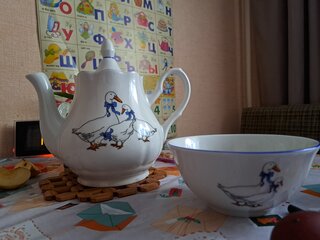 Пиала фарфор, круглая, 15.7х7.2 см, 0.7 л, Восточная, Гуси, Добрушский фарфоровый завод, 2С0868/1Ф34 - фото 3 от пользователя