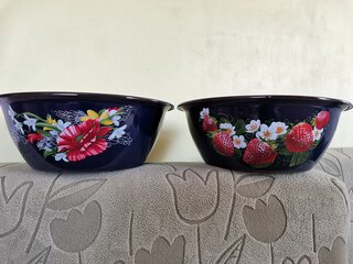 Миска эмалированная сталь, круглая, 10.5 см, 4 л, с рисунком, Керченский металлургический завод, 40315-143/5, в ассортименте - фото 7 от пользователя