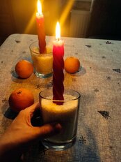 Свеча декоративная, 22х2.1 см, стержень, винтовая, 2 шт, бордовая, Bartek Candles, Barok - фото 6 от пользователя