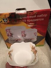 Сервиз столовый стеклокерамика, 19 предметов, на 6 персон, София, 19017-19к - фото 1 от пользователя