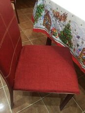 Сиденье мягкое 100% полиэстер, рогожка, 40х40 см, бургунди, Y8-2849 - фото 6 от пользователя
