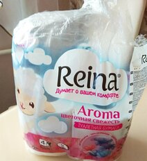 Туалетная бумага Reina Aroma, Цветочная свежесть, 2 слоя, 4 шт - фото 9 от пользователя