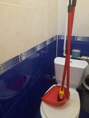 Набор для уборки пола совок, щетка с ручкой 88х26 см, 27.5х9.5 см, Мультипласт, Ленивка, МТ448 - фото 5 от пользователя