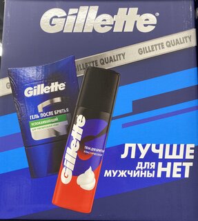 Набор подарочный мужской, Gillette, гель после бритья для чувствительной кожи 75 мл + пена для бритья 200 мл - фото 1 от пользователя