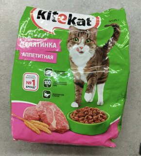 Корм для животных Kitekat, 350 г, для взрослых кошек, сухой, аппетитная телятинка, пакет, 10132145 - фото 1 от пользователя