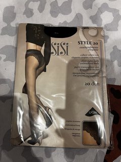 Колготки Sisi, Style, 20 DEN, р. 5, nero/черные, с ажурными трусиками и прозрачным мыском - фото 8 от пользователя