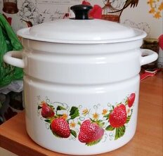 Кастрюля эмалированная сталь, 10 л, с крышкой, крышка сталь, цилиндрическая, Керченский металлургический завод, 41804-222/6, в ассортименте - фото 6 от пользователя
