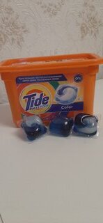 Капсулы для стирки Tide, Все в 1 Pods Color, 18 шт, капсула 24.8 г - фото 1 от пользователя