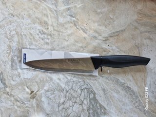 Нож кухонный Daniks, Easy New, шеф-нож, нержавеющая сталь, 20 см, рукоятка пластик, YW-A337-CH - фото 9 от пользователя