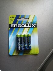 Батарейка Ergolux, ААА (LR03, 24A), Alkaline, щелочная, 1.5 В, блистер, 4 шт, 11744 - фото 9 от пользователя