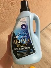 Гель для стирки Aroma Drop, 1 л, универсальный, Свежесть водопада 2 в 1 - фото 6 от пользователя