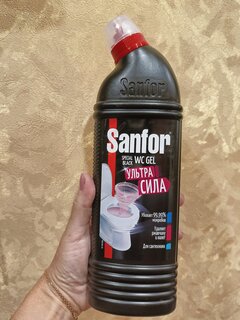 Средство для унитаза Sanfor, Special Black 100% сила, гель, 750 мл, 1896 - фото 5 от пользователя