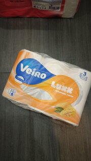 Туалетная бумага Veiro, Luxx, Манго, 3 слоя, 6 шт, 15 м, с втулкой - фото 5 от пользователя