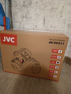 Пылесос JVC, JH-VC311, 1800 Вт, с контейнером, 2 л, сухая уборка, циклон, черный - фото 2 от пользователя