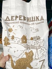 Наполнитель для лотка древесный, 7 л, 2.5 кг, Зверье Мое, Деревяшка - фото 1 от пользователя