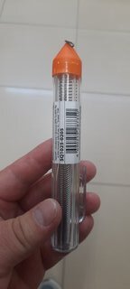 Припой с канифолью и флюсом Sn60% Pb40%, TDM Electric, 16 г, диаметр 1 мм, пластиковая туба, серия Алмаз, SQ1025-0205 - фото 4 от пользователя