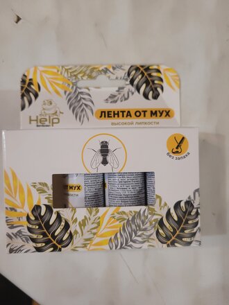 Инсектицид от мух, лента липкая, 4 шт, Help - фото 5 от пользователя