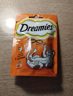 Корм для животных Dreamies, 30 г, для кошек, лакомство, курица, 52761 - фото 5 от пользователя