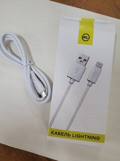 Кабель USB, Red Line, lightning, 1 м, 8 - pin, для Apple, черный, УТ000008646 - фото 1 от пользователя