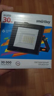 Прожектор светодиодный Smartbuy, FL SMD LIGHT, 30 Вт, 6500 К, черный, SBL-FLLight-30-65K - фото 2 от пользователя