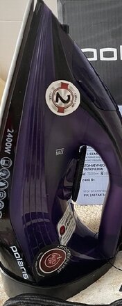 Утюг Polaris, PIR 2487AK, 2400 Вт, керамика, вертикальное отпаривание, противокапельная система, система самоочистки, защита от накипи, мерный стакан, 3 м, черный,фиолетовый - фото 6 от пользователя