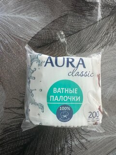Ватные палочки 200 шт, полиэтилен, Aura, Classic, 8434 - фото 6 от пользователя