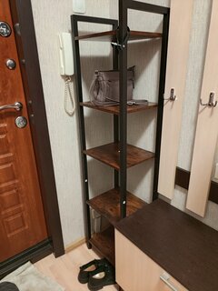 Полка-стеллаж универсальный, ДСП, сталь, 5 секций, 39.6х30х154 см, Лофт, LLS100B01 - фото 4 от пользователя