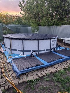 Бассейн каркасный Bestway, 457х107 см, Steel Pro Max, 56488, фильтр-насос, лестница, тент, 14970 л - фото 1 от пользователя