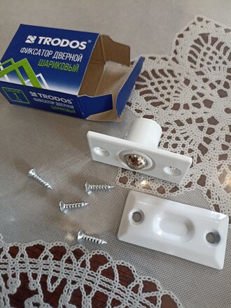 Защелка врезная, Trodos, 03.02.03, 206013, шарик, белая - фото 4 от пользователя