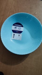 Тарелка суповая, стеклокерамика, 20 см, круглая, Pampille Turquoise, Luminarc, Q4650, бирюзовая - фото 2 от пользователя