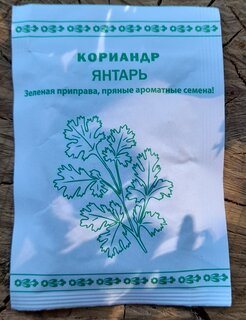 Семена Кинза, Янтарь, 2 г, белая упаковка, Русский огород - фото 5 от пользователя