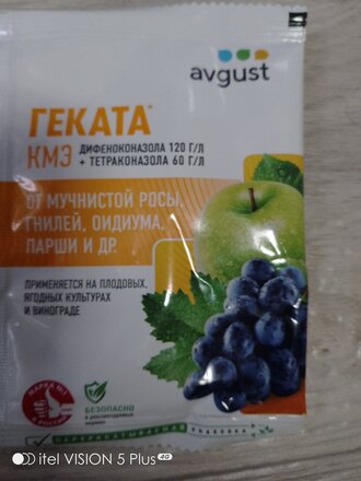 Фунгицид Геката, от гнили и парши на плодово-ягодных культураз и винограде, 3 мл, жидкость, Avgust - фото 6 от пользователя