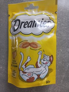 Корм для животных Dreamies, 60 г, для кошек, лакомство, с сыром, 52354 - фото 2 от пользователя