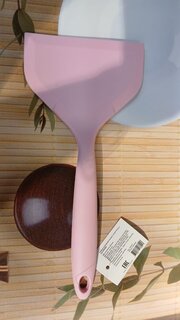 Лопатка кулинарная, силикон, 25.2х11.8 см, подходит для антипригарного покрытия, навеска, в ассортименте, B030092 - фото 2 от пользователя