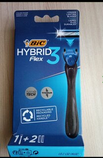 Станок для бритья Bic, Flex3 Hybrid, 3 лезвия, 2 сменные кассеты, 921449 - фото 2 от пользователя