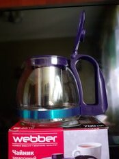 Чайник заварочный нержавеющая сталь, пластик, 0.7 л, с ситечком, BE-5513, фиолетовый - фото 6 от пользователя