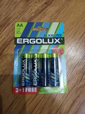 Батарейка Ergolux, АА (LR06, LR6), Alkaline 3+1 FREE, алкалиновая, 1.5 В, блистер, 4 шт, 12866 - фото 5 от пользователя