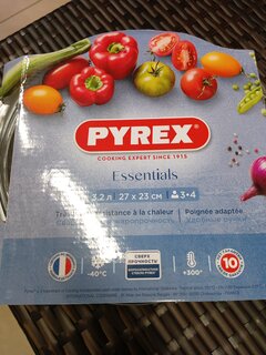 Кастрюля стекло, 3.2 л, с крышкой, стекло жаропрочное, круглая, Pyrex, Essentials, 208A000N/2022 - фото 1 от пользователя