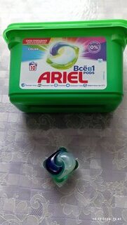 Капсулы для стирки Ariel, Pods Все-в-1 Color, 10 шт, капсула 22.8 г - фото 6 от пользователя